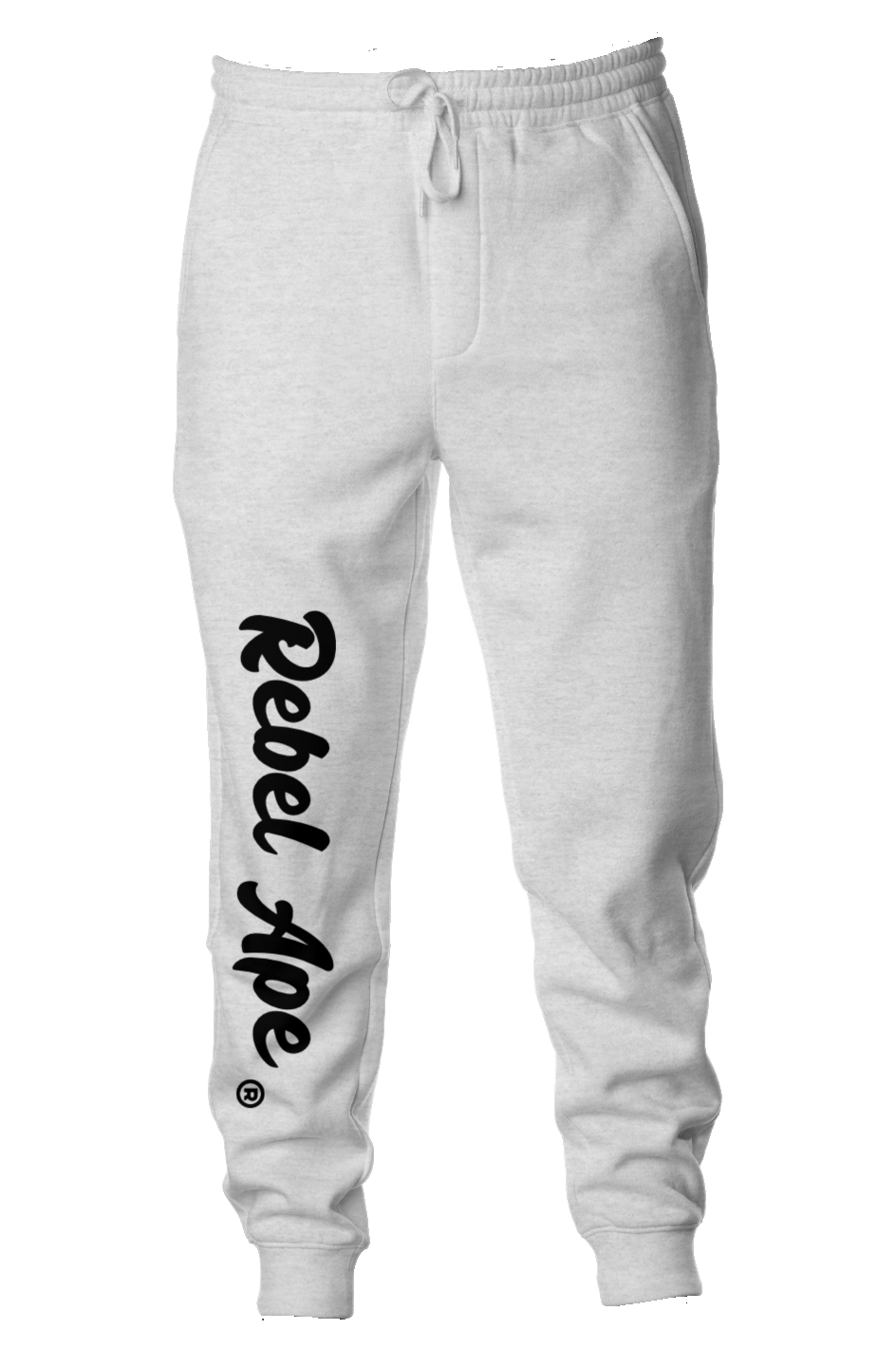 Rebel Ape Signature Midweight Fleece Joggers (Heather Grey/Black)